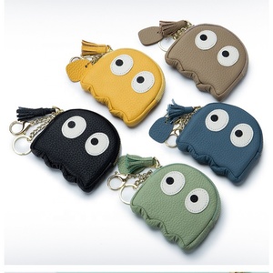 Slim Genuine Leather <b>Cute</b> Fashion Coin Purse & Card Holder <b>Wallet</b> with Hoop Closure Unisex for - Product Image 4