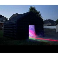 Tente Gonflable Géante Cube Noir Portable LED Boîte de Nuit Disco pour Événements - Commercial Arrière-cour Adulte