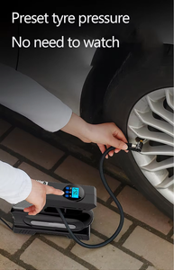Inflador de neumáticos Compresor de aire 12V Pantalla LCD Coche 12V Mini neumático de coche Bomba de aire portátil eléctrica para coche - Product Image 5