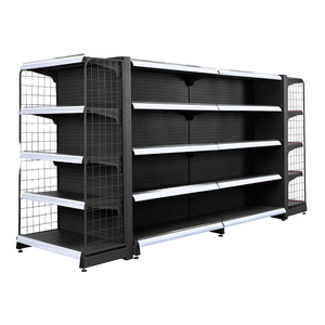 Supermarket <b>Shelves</b> Double-Sided Metallic Light Duty Storage Display <b>Rack</b> Gondola Wall - Product Image 1