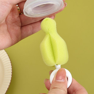 Juego de esponjas para limpieza de tetinas de biberones, 3 uds., anillo de esponja suave para accesorios de biberones infantiles - Product Image 3