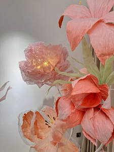 Flor de Amapola <span class=keywords><strong>Gigante</strong></span> de Papel Color Naranja Personalizada con Base de Tallo para Decoraciones de Bodas, Eventos, Fiestas o Graduaciones - Product Image 1