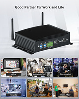 Mini PC Industrial HYSTOU H6 sin Ventilador, Core I7-10510U, LAN Gigabit Dual, Pantalla Triple 4K, hasta 64GB DDR4, SSD M.2