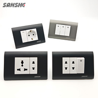 Prises et interrupteurs électriques personnalisés de type SANSHE 118, interrupteurs muraux CE et prises universelles allemandes Schuko pour la maison