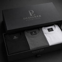 T-shirts de qualité supérieure 300 g/m² - Lot de 3 - Coton peigné vierge pour impression haut de gamme