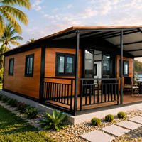 Maison conteneur portable et extensible de 40 pieds sur 20 pieds, 2 chambres, villa préfabriquée de luxe, éco-responsable, alimentée à l'énergie solaire, pour école ou habitation secondaire