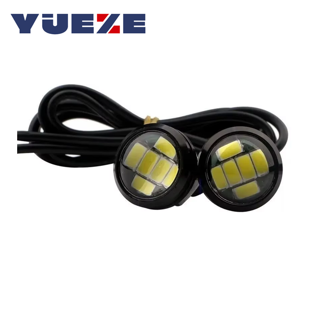 23mm 5630 6SMD LED Eagle Eye Lights 3W 6000K White Waterproof Daytime Running Lights Car Auto Fog Lamp Driving Lights DRL