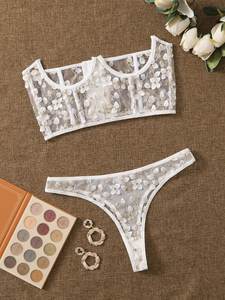 Lingeries Sex Hot Erotische Volwassen Strapless Kanten Bralette Lungerie Body Set Bh Witte Meisjes Sexy Pure Lingerie Corset Bustier - Product Image 2