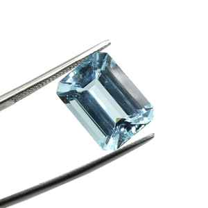 อนาบิยาอัญมณีอความารีนธรรมชาติ12.00 CTS แปดเหลี่ยมตัด AA + สีฟ้าจากแอฟริกาสำหรับการทำเครื่องประดับ - Product Image 4