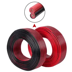 2C 0.5mm2 Twin Flat Flexible PVC Insulated Electric Cables High Quality Copper Wire For Led Light Audio Video Power Cable wires