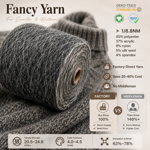 Fil texturé effet peinture à l'huile 3D 1/8.8NM, fil fantaisie mélangé à <span class=keywords><strong>grosse</strong></span> boucles pour manteau, robe, couverture, <span class=keywords><strong>tapis</strong></span> tricotés artistiquement - Product Image 1