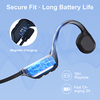 Casque sans fil à conduction osseuse IFECCO, étanche IPX6, pour sports sous-marins, conception ouverte, indicateur LED pour 6.0