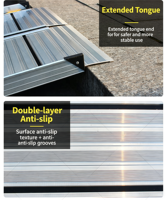 Rampe pliante antidérapante Simplywalk en aluminium 300 kg 152 cm pour handicapés, garage, atelier, escaliers résidentiels, testée antidérapante, directement du fabricant