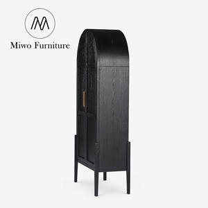 Intérieur moderne arc <span class=keywords><strong>noir</strong></span> meuble d'armoire en bois design <span class=keywords><strong>bibliothèque</strong></span> bureau à domicile étagères salon stockage bibliothèques personnalisées - Product Image 3