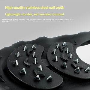 New TPE 30-tooth Steel <b>Crampons</b> Outdoor Anti-slip <b>Shoe</b> Covers Strong Grip Ice Grips Easy Put Take for Rock Climbing Snow Mud - Product Image 4