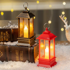 JIACAI Vierseitige Wasserdichte IP33 Batteriebetriebene Plastik-LED Warmgelbe Elektronische Kerzenlampe Retro Kleine Laterne Weihnachten - Product Image 2