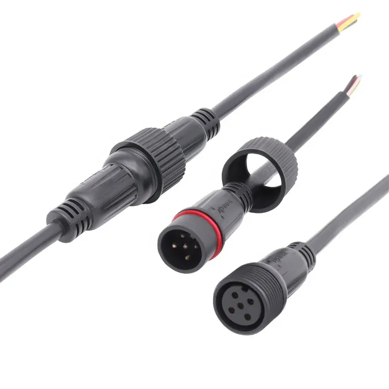 Ac/dc Power Cable 5 Pin Auto Connector Waterproof Plug