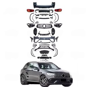 X253 2016 2019 cũ để New glc63 2020 2022 body Kit đối với GLC Class x253 SUV glc200 glc300 xe Bumper Led Đèn Pha đuôi đèn - Product Image 1