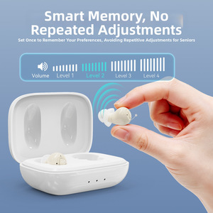 <span class=keywords><strong>Aides</strong></span> <span class=keywords><strong>auditives</strong></span> CIC invisibles rechargeables, mini amplificateur sonore intra-auriculaire avec étui de charge pour seniors et adultes, vente en gros - Product Image 4