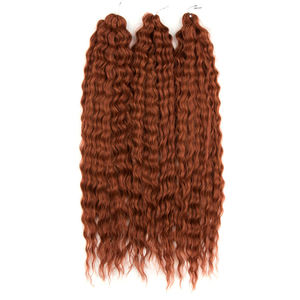 Sharopul Synthetic Hair Light <strong>Pink</strong> Deep Wave Wavy <strong>Braids</strong> for Women Ariel Curl Crochet Hair Extensions 24 Inch Various Colors - Product Image 5