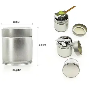 Ice Cream Canister Tin Round Customize Food Grade Powder Matcha Coffee Metal Tin Can for Ice Cream