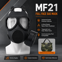 Masque respiratoire intégral en silicone MF21 avec filet respirant, visière trapézoïdale, certifié CE, réutilisable, directement de l'usine OEM