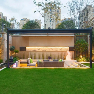 Kit de montage mural incliné à 15 degrés pour pergola <span class=keywords><strong>sur</strong></span> <span class=keywords><strong>terrasse</strong></span>, pelouse ou <span class=keywords><strong>terrasse</strong></span>, extensible 5x6, 4x4, 6x4 - Product Image 1