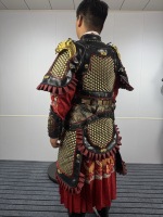 Armure complète de guerrier de la dynastie Ming, tenue historique chinoise à écailles dorées, pour reconstitution historique, collection