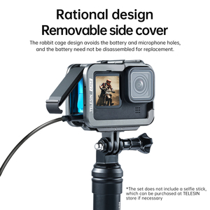 Cage en aluminium Telesin, cage vidéo en métal, <span class=keywords><strong>cadre</strong></span> de protection pour caméra GoPro 11/10/9 - Product Image 6