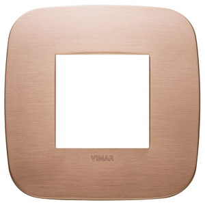 Vimar <b>Brushed</b> Copper Square Plate 9.7 Cm For Plugs And <b>Sockets</b> - Product Image 1