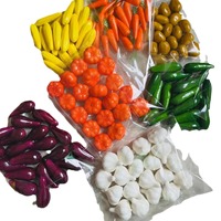Fabrikant Groothandel Simulatie Mini Fruit- en Groentemodellen, Chili, Mais, Aubergine, Aardappel, Fruitplant Hangende Decoraties