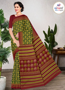 Sarees de Algodón Premium para Mujer, Colección de Diseñador de Moda, Elegantes, Cómodos, de Secado Rápido, Protección Solar, para Oficina, Casual, Fiesta, Festividades - Product Image 5