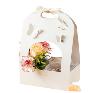 Suministros para floristería, caja de flores de papel kraft, caja de regalo para rosas, embalaje de cartón, adecuado para regalos y flores, personalizable - Product Image 4