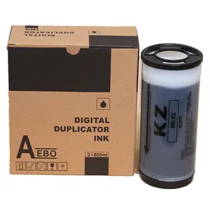 KZ tinta dan Master kompatibel untuk Risos hitam kemasan karton Digital pencetakan tinta berbasis air untuk mesin cetak fexo karton