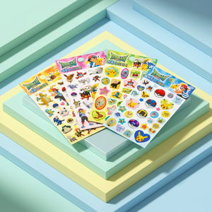 pokemon Sun and Moon Epoxy Stickers 4 PCS Set Korean Cute Character Glossy Dome Deco Sticker <b>Diary</b> Phone <b>Kids</b> Anime Wholesale - Product Image 2