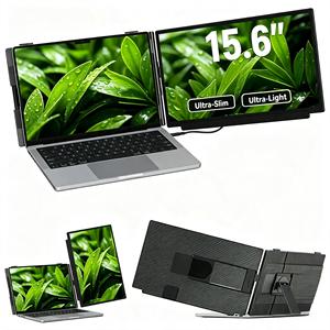 จอขยายหน้าจอแล็ปท็อป 15.6 นิ้ว FHD 1080P IPS แบบพกพา จอคู่ สำหรับเดินทาง ใช้ได้กับแล็ปท็อปขนาด 14-17 นิ้ว เสียบแล้วใช้งานได้ทันที รองรับ Windows/<span class=keywords><strong>Mac</strong></span>/Android/Switch - Product Image 1