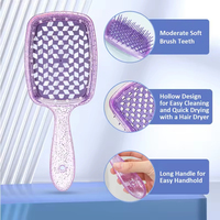 Brosse démêlante BLISSLIFE personnalisée pour cheveux bouclés, avec ventilation humide/sèche, massage du cuir chevelu, en plastique ajouré, pour femmes