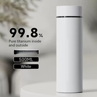 Nouvelle Arrivée 2026 – Bouteille Isotherme en Titane Pur à Double Paroi Grande Capacité Portable pour Cadeau d'Affaires