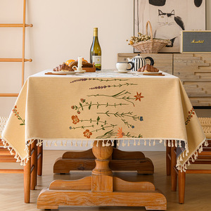 <span class=keywords><strong>Mantel</strong></span> elegante Vintage francés con <span class=keywords><strong>mantel</strong></span> <span class=keywords><strong>Rectangular</strong></span> <span class=keywords><strong>largo</strong></span> de gama alta de lujo, tapete de <span class=keywords><strong>mesa</strong></span> bordado artesanal <span class=keywords><strong>para</strong></span> cubierta de <span class=keywords><strong>mesa</strong></span> de café - Product Image 2