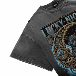 T-shirts décontractés pour hommes, coupe oversize, en coton délavé et vieilli, personnalisables, impression DTG vintage de haute qualité, manches courtes, col rond - Product Image 3