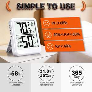 Higrómetro Digital Profesional al por Mayor, Termómetro Interior, Medidor de Humedad Ambiente - Product Image 3