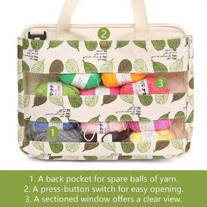 Hot Selling Factory Design Portable <b>Knitting</b> <b>Bag</b> Yarn Storage Organizer Yarn Totes Organizer <b>Bag</b> - Product Image 6