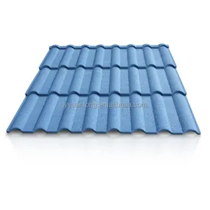 2024 India batu berwarna-warni dilapisi ubin atap logam penjualan langsung batu dilapisi atap Aluminium