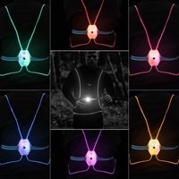 Wason Neuer Bestseller COB LED Lauf-Brustlicht Wiederaufladbares Reflektierendes Band Sicherheits-Brustlicht für Joggen Radfahren Wandern
