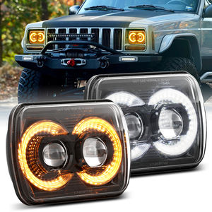 Phare LED carré 5x7 7x6, kit de phare LED pour camion 5x7 pouces, éclairage LED carré 5x7 pouces à faisceau haut/bas pour <span class=keywords><strong>Jeep</strong></span> <span class=keywords><strong>Cherokee</strong></span> <span class=keywords><strong>XJ</strong></span> Trucks - Product Image 6