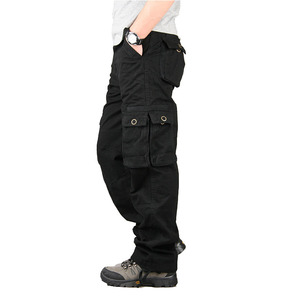 Pantalones Casuales Holgados con Múltiples Bolsillos para Hombre, Pantalones Cargo de Trabajo de Algodón de Talla Grande para Hombre para Exteriores - Product Image 5