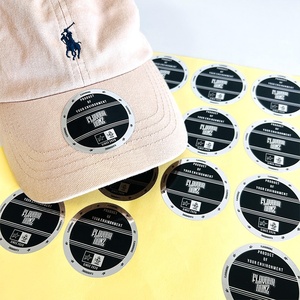 yapış geri şapka Sticker kaliteli yuvarlak özel şapka etiket çıkartmaları gümüş Pet özelleştirilmiş yapıştırıcı Sticker - Product Image 3