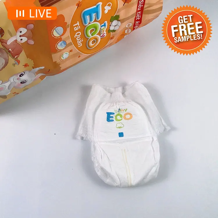 Fraldas para bebês em tecido personalizável para crianças, fraldas orgânicas finas e macias para bebês, fraldas para bebês em gros, recipiente de 20 pés por atacado