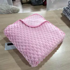 Suzhou Fleece Blanket Luxury Manufacturer Good Price Flannel Waffle Throw Blankets