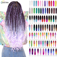 Sur 100 couleurs ombre lilas pré étiré tressage cheveux étiquette privée, Offres Spéciales pré-étiré tressage extensions de cheveux